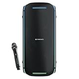 Zebronics Portable Bluetooth Speaker, 90W, Upto 6 Hours Playback, Dual Full-Range Drivers, Karaoke, TWS, BT v5.3, USB, AUX, RGB, Deep Bass, Wireless Mic with Display, Type-C Charge (Party Fyre 100)